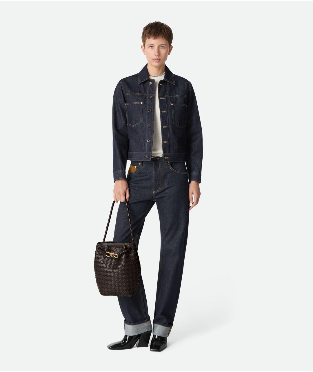 BOTTEGA VENETA Коричневая кожаная сумка на плечо, фото 2