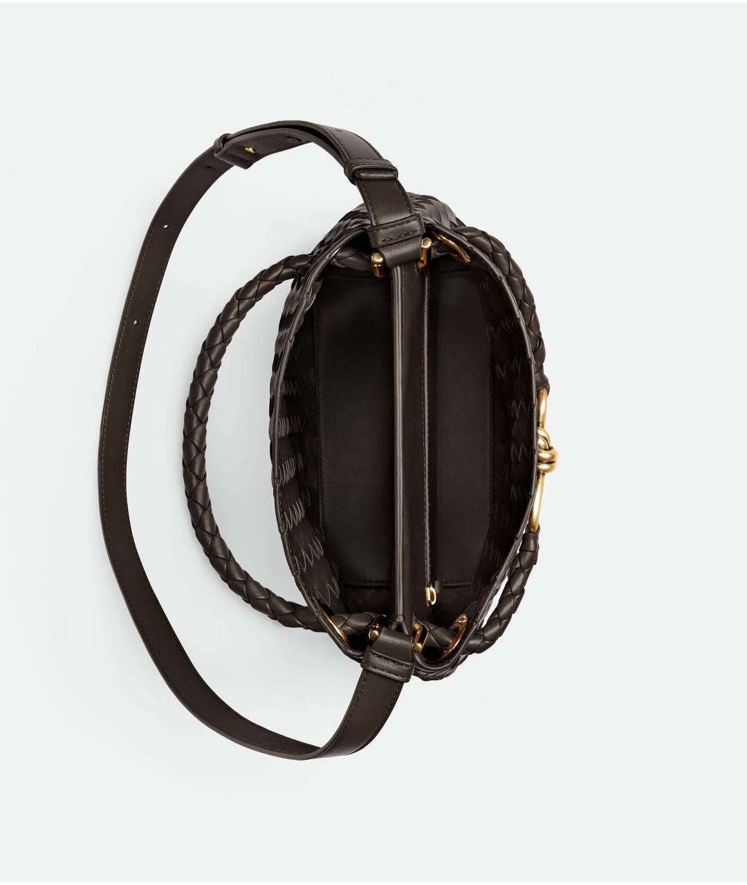 BOTTEGA VENETA Коричневая кожаная сумка на плечо, фото 3