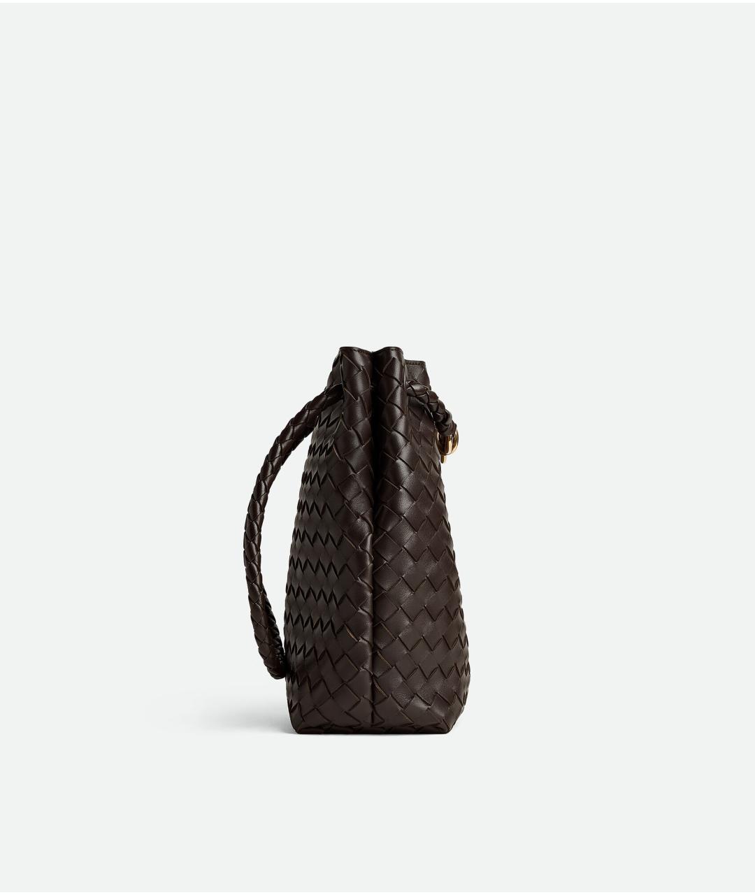 BOTTEGA VENETA Коричневая кожаная сумка на плечо, фото 4