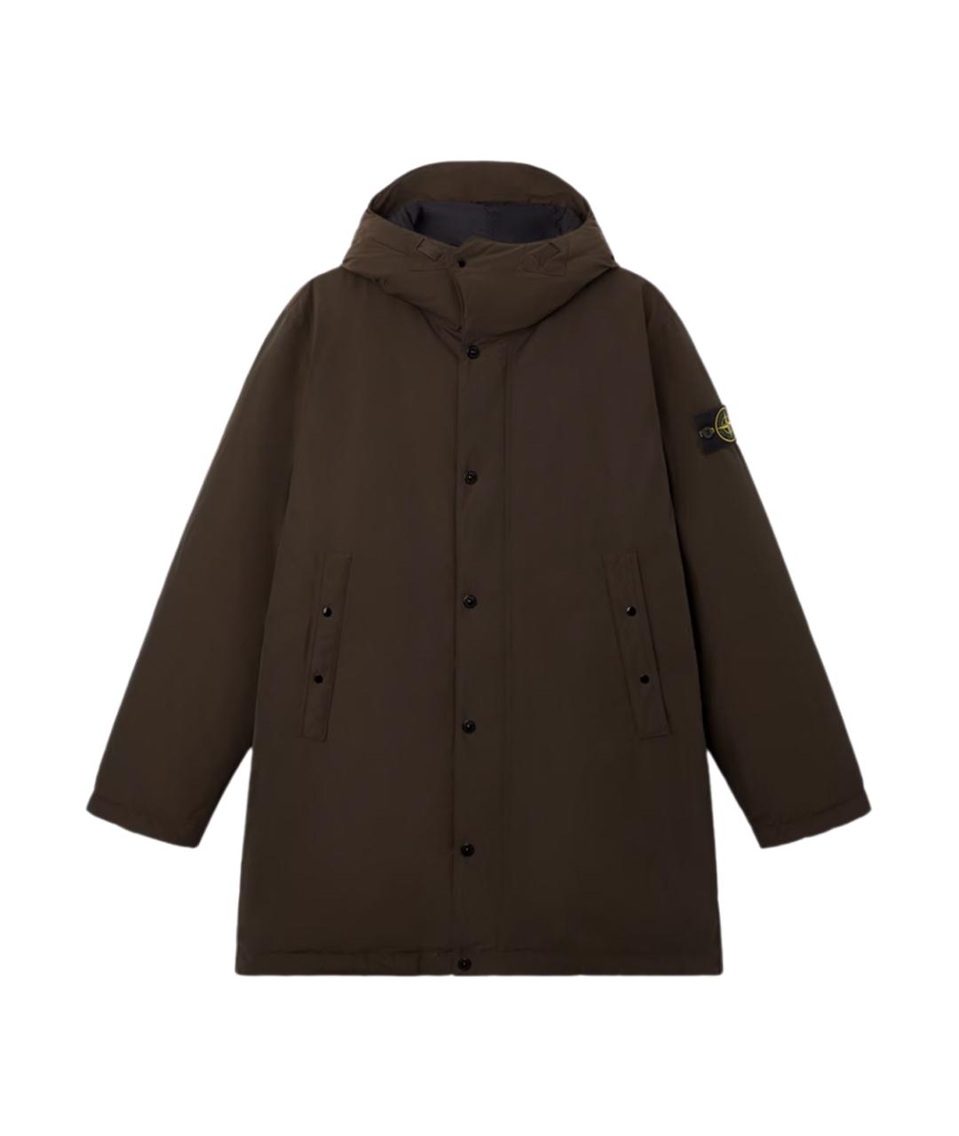 STONE ISLAND Серая полиэстеровая парка, фото 1