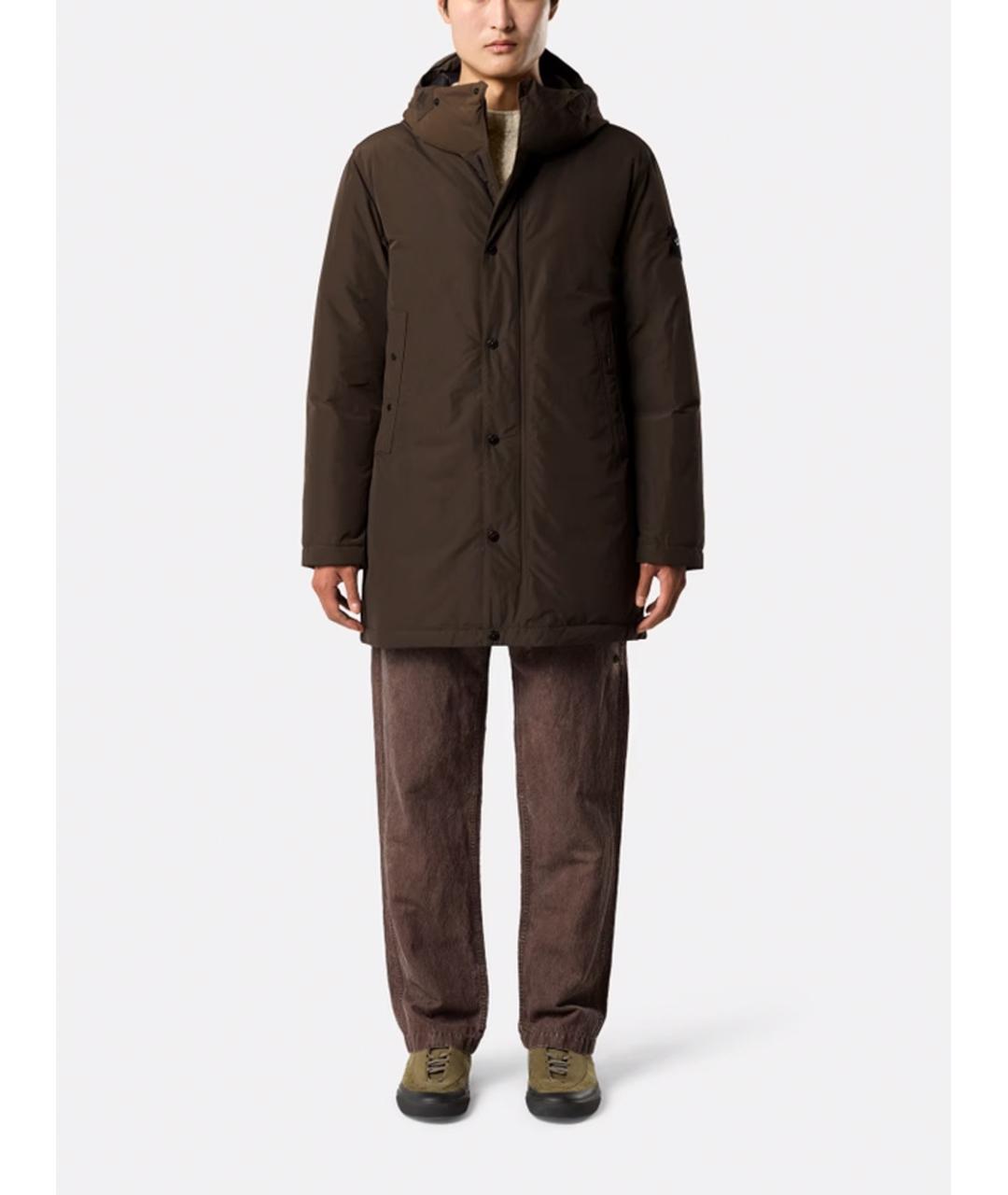 STONE ISLAND Серая полиэстеровая парка, фото 2