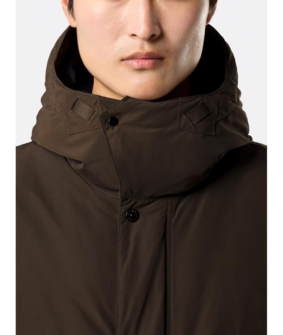 STONE ISLAND Серая полиэстеровая парка, фото 4