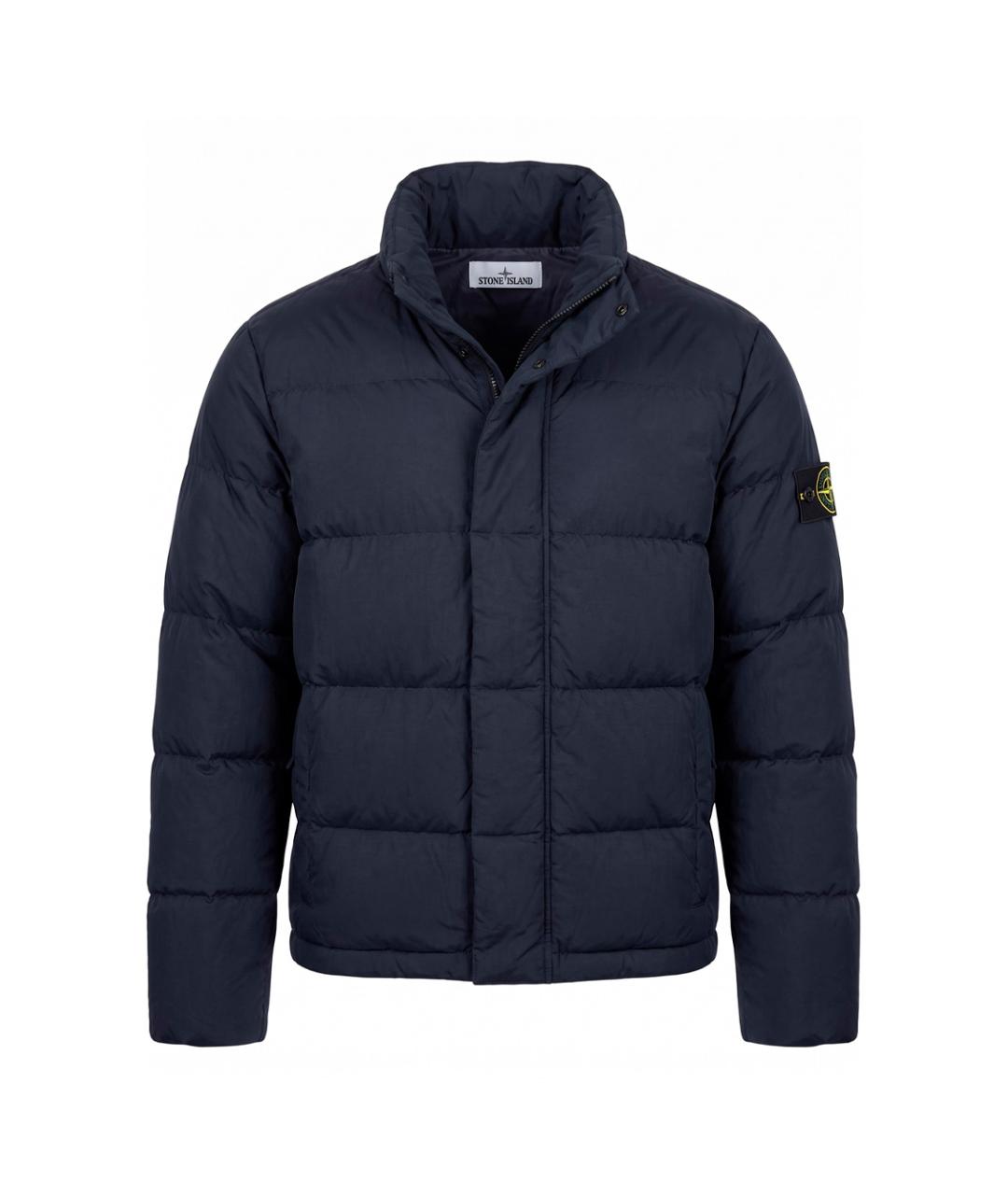 STONE ISLAND Синий полиамидовый пуховик, фото 1