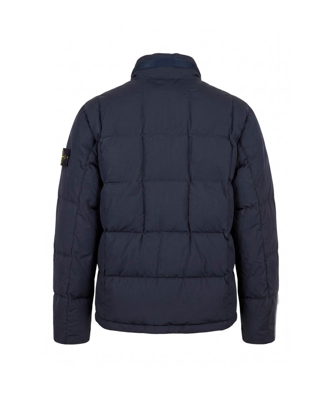 STONE ISLAND Синий полиамидовый пуховик, фото 2