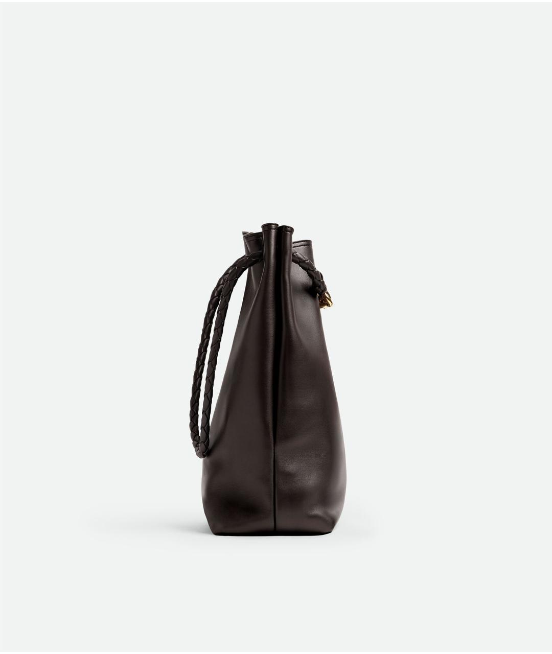BOTTEGA VENETA Коричневая кожаная сумка через плечо, фото 4