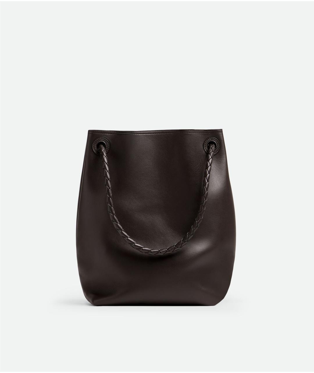 BOTTEGA VENETA Коричневая кожаная сумка через плечо, фото 5