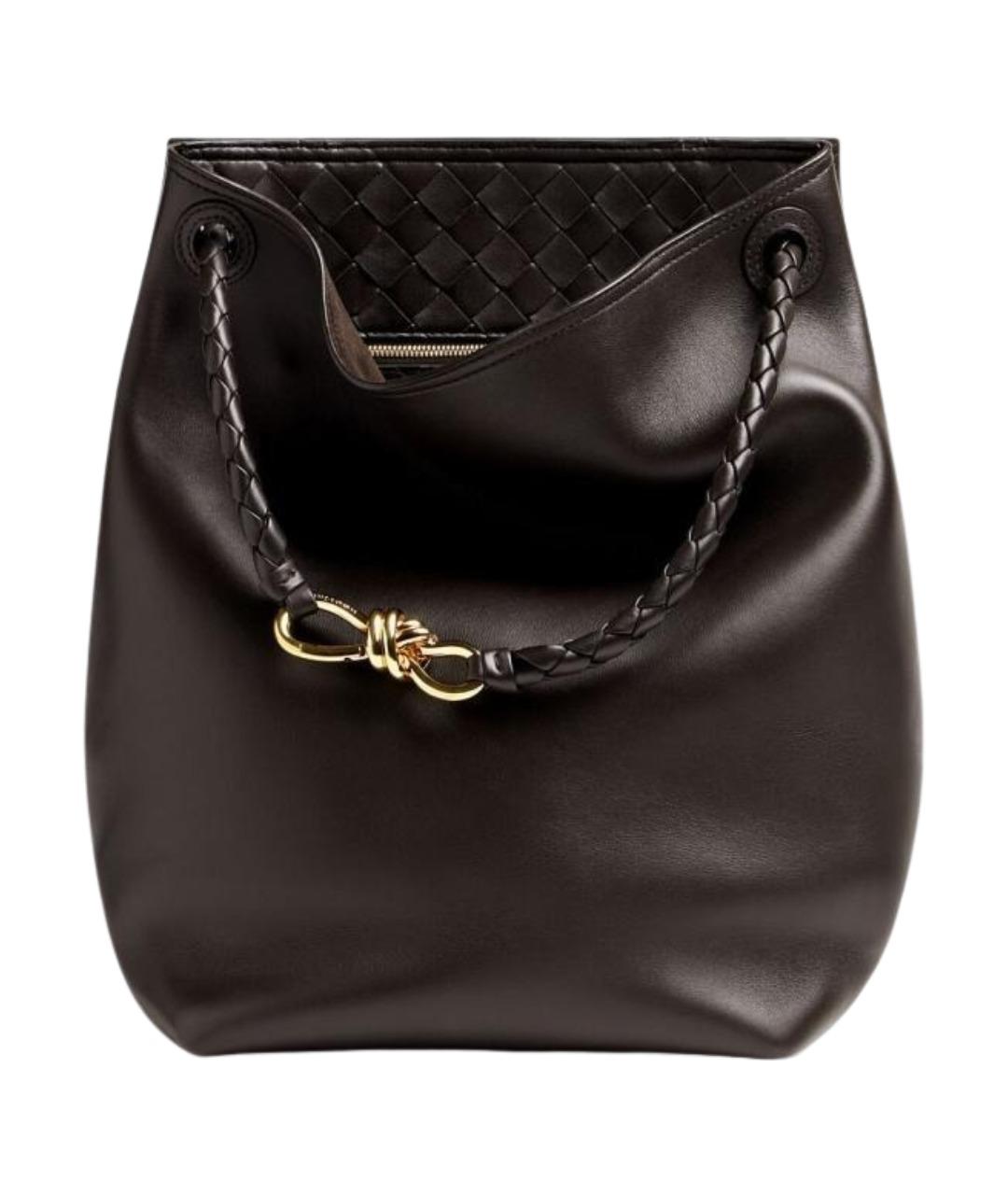 BOTTEGA VENETA Коричневая кожаная сумка через плечо, фото 1