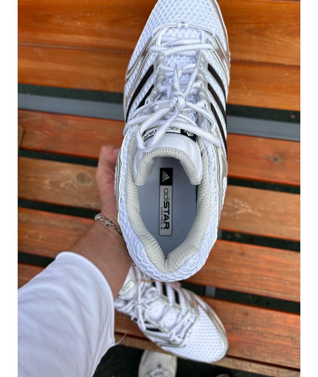 ADIDAS Белые текстильные низкие кроссовки / кеды, фото 3
