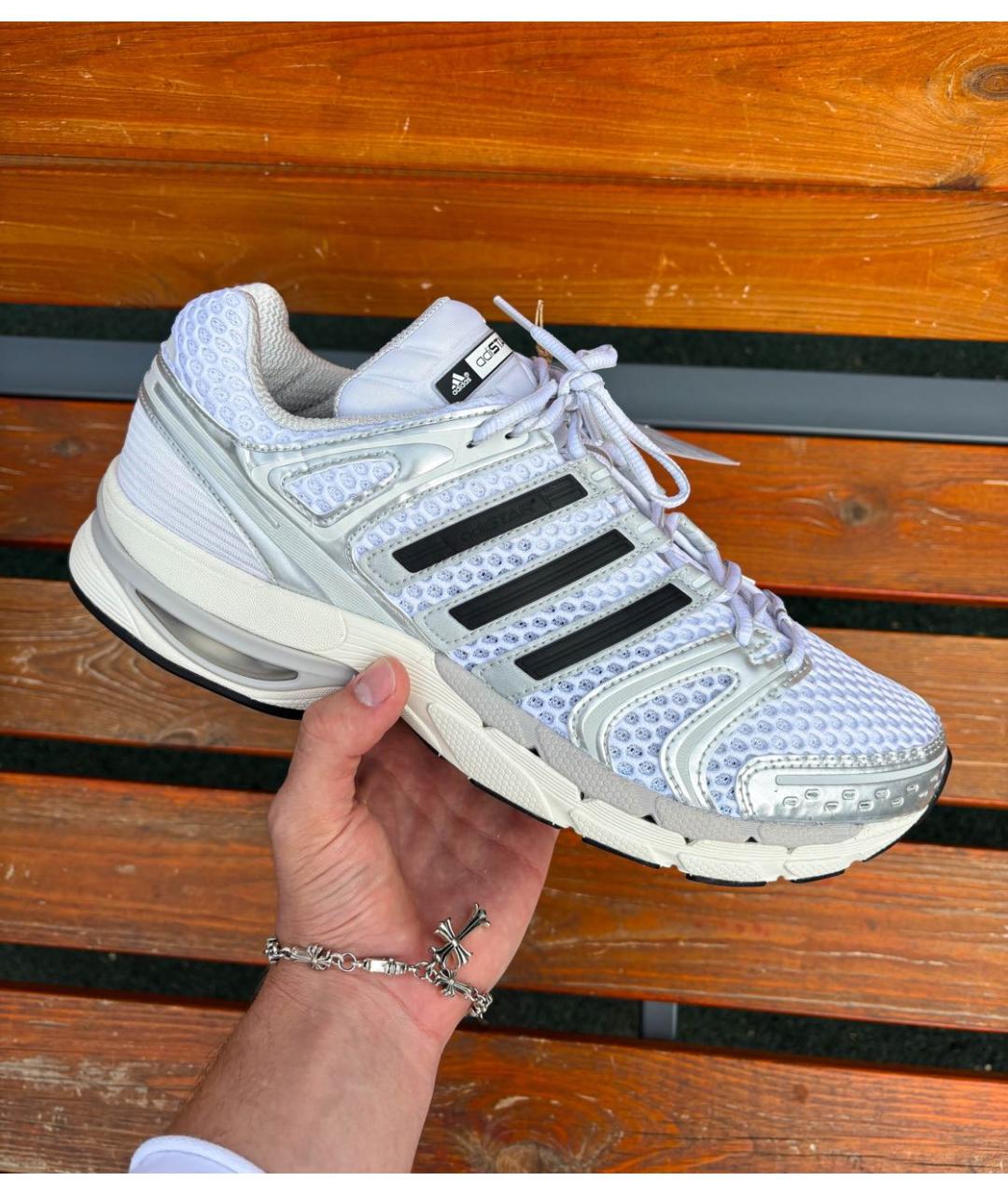 ADIDAS Белые текстильные низкие кроссовки / кеды, фото 6