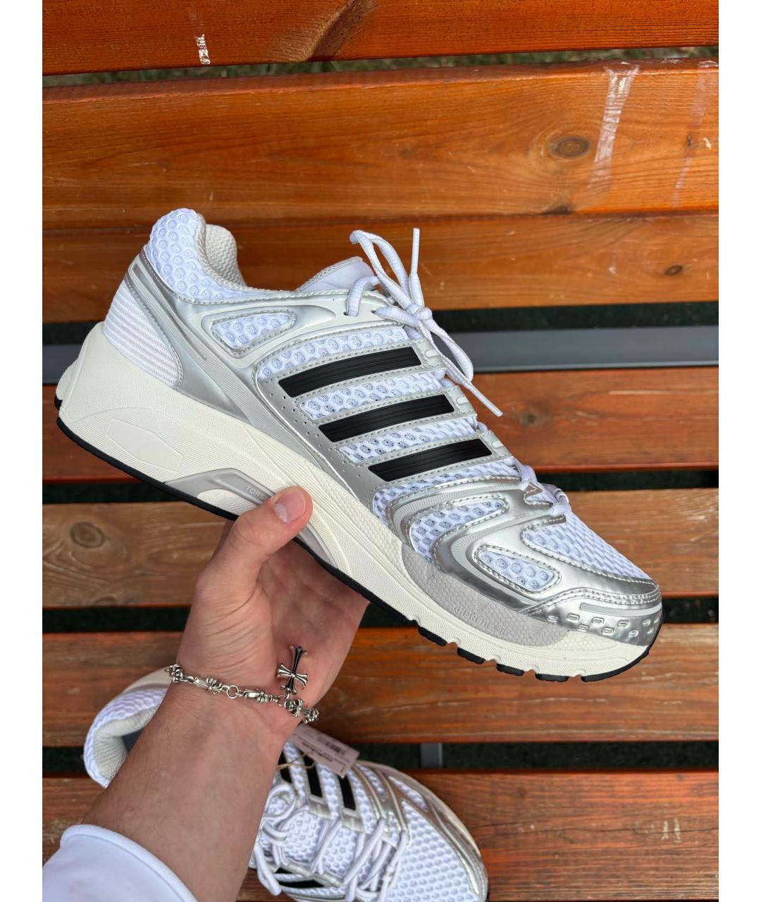 ADIDAS Белые текстильные низкие кроссовки / кеды, фото 7