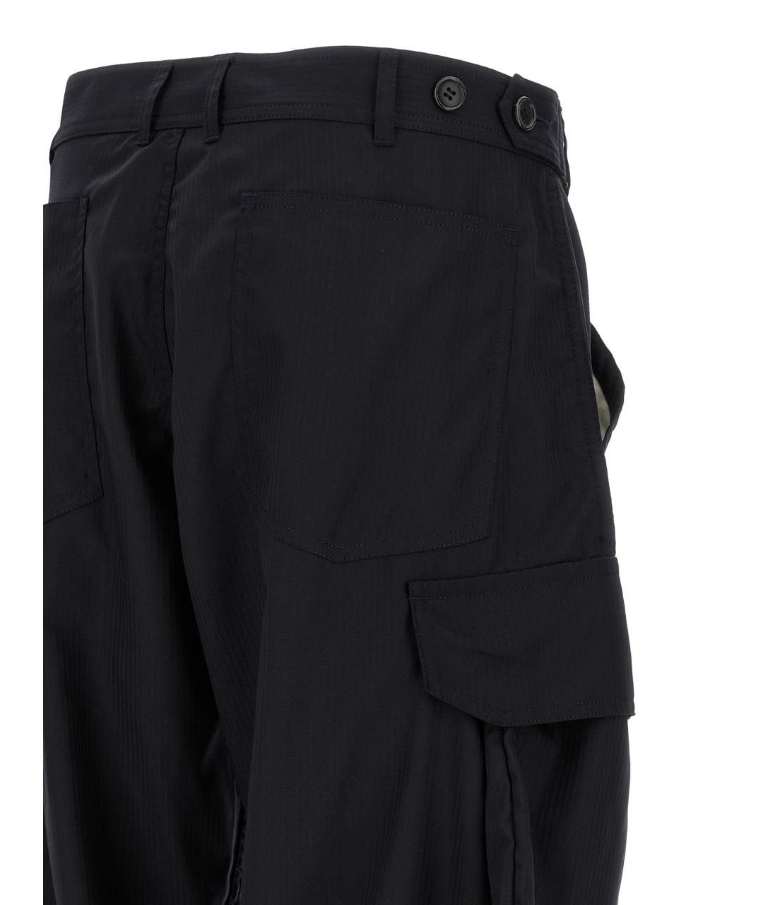 COMME DES GARÇONS SHIRT Синие полиэстеровые повседневные брюки, фото 4