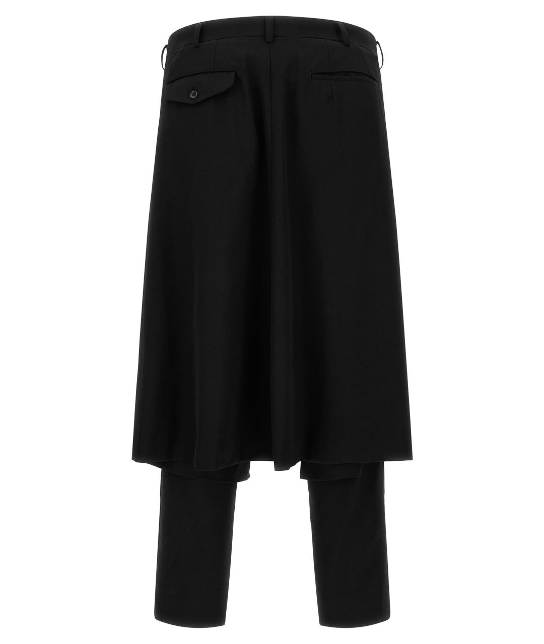 COMME DES GARÇONS HOMME PLUS Черные шерстяные повседневные брюки, фото 2