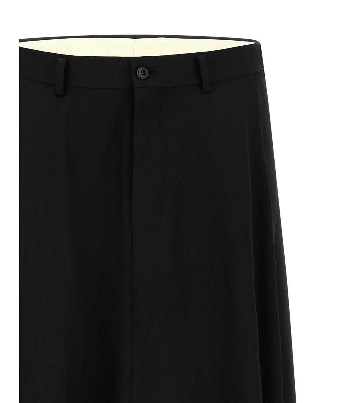COMME DES GARÇONS HOMME PLUS Черные шерстяные повседневные брюки, фото 3
