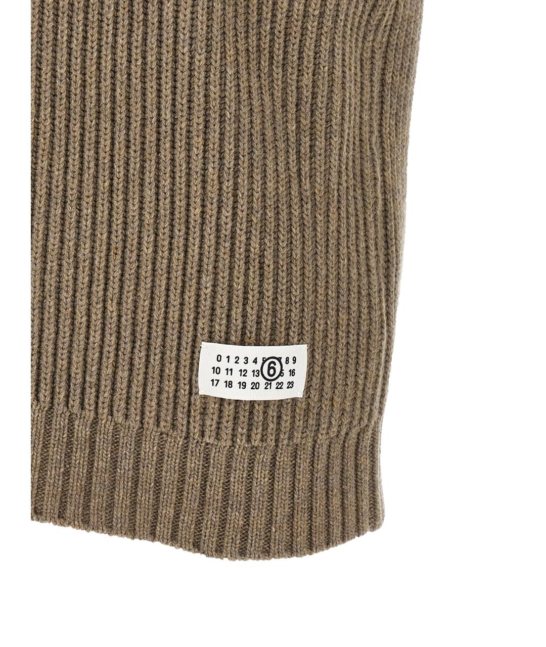 MM6 MAISON MARGIELA Бежевая шерстяная жилетка, фото 4