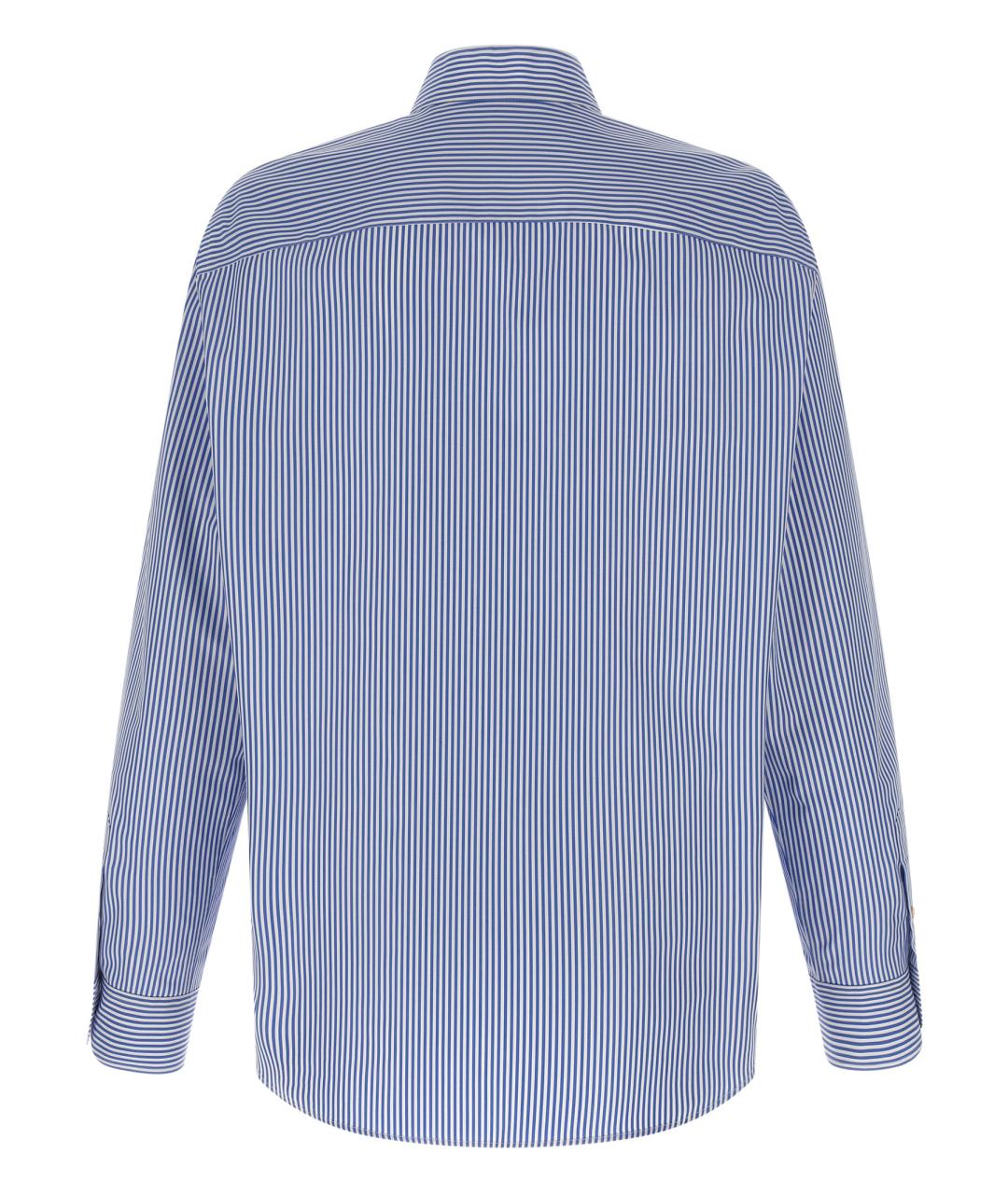 VALENTINO Голубая хлопковая кэжуал рубашка, фото 2