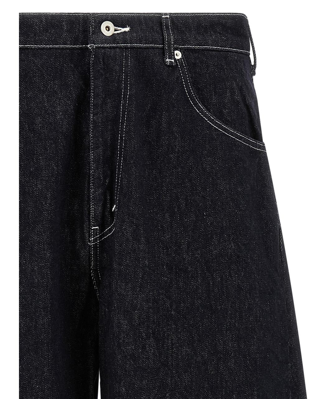COMME DES GARÇONS HOMME PLUS Синие хлопковые прямые джинсы, фото 3