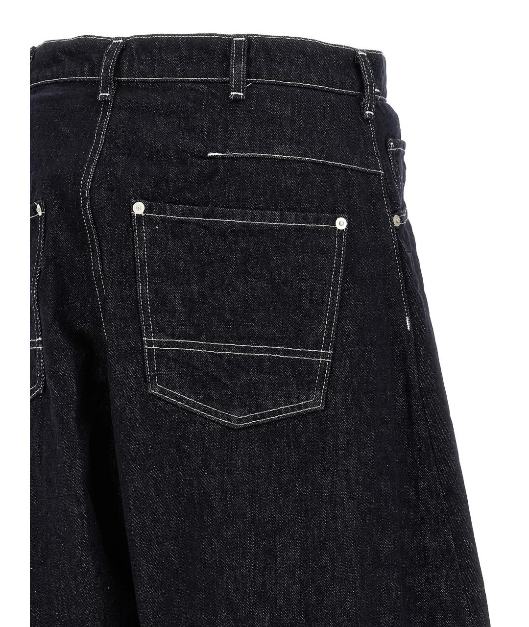 COMME DES GARÇONS HOMME PLUS Синие хлопковые прямые джинсы, фото 4