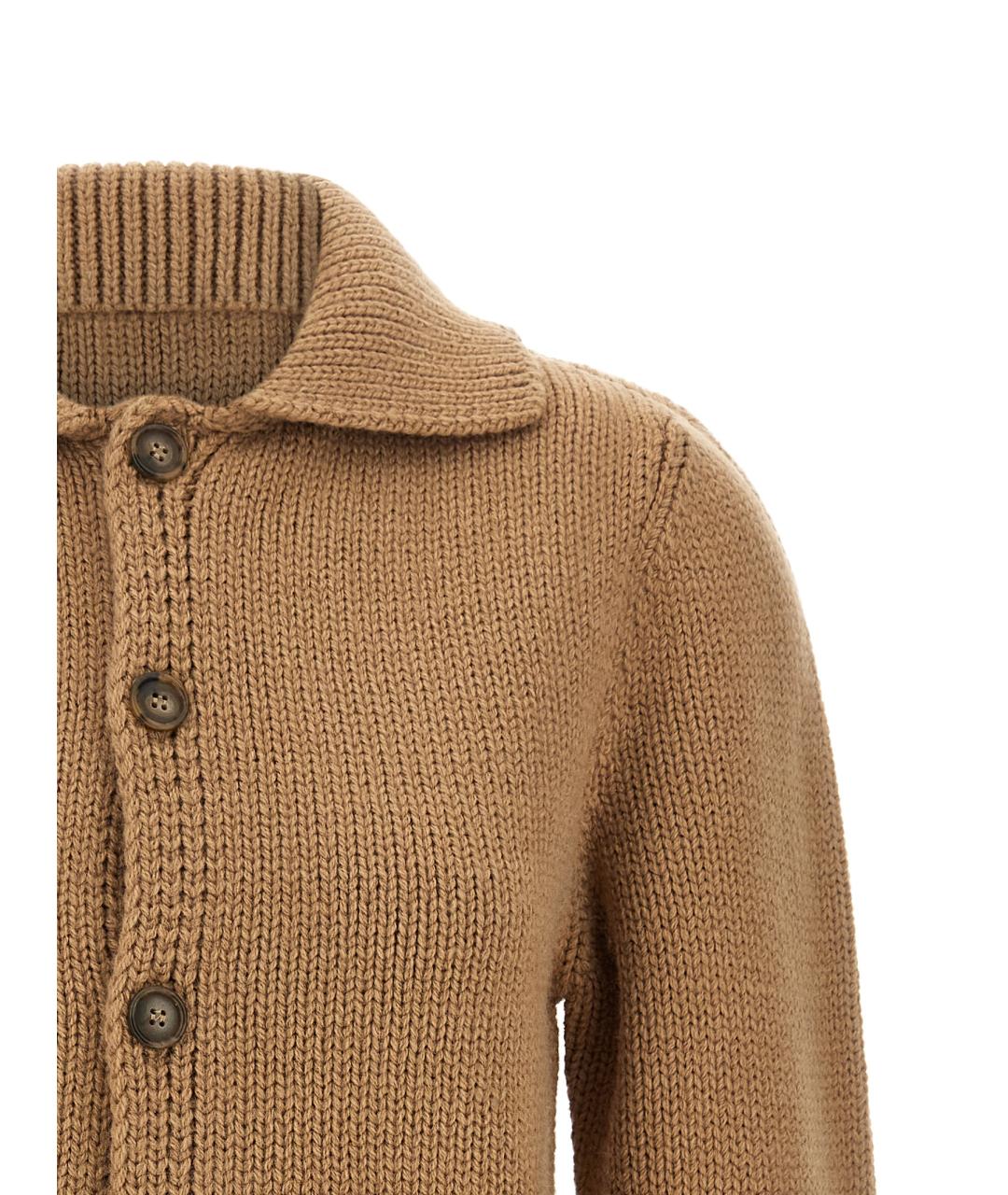 MM6 MAISON MARGIELA Бежевый шерстяной кардиган, фото 3