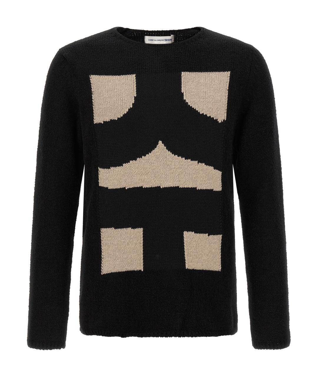 COMME DES GARÇONS SHIRT Черный полиэстеровый джемпер / свитер, фото 1