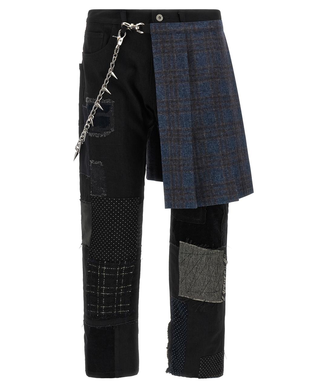 JUNYA WATANABE Черные хлопковые прямые джинсы, фото 1