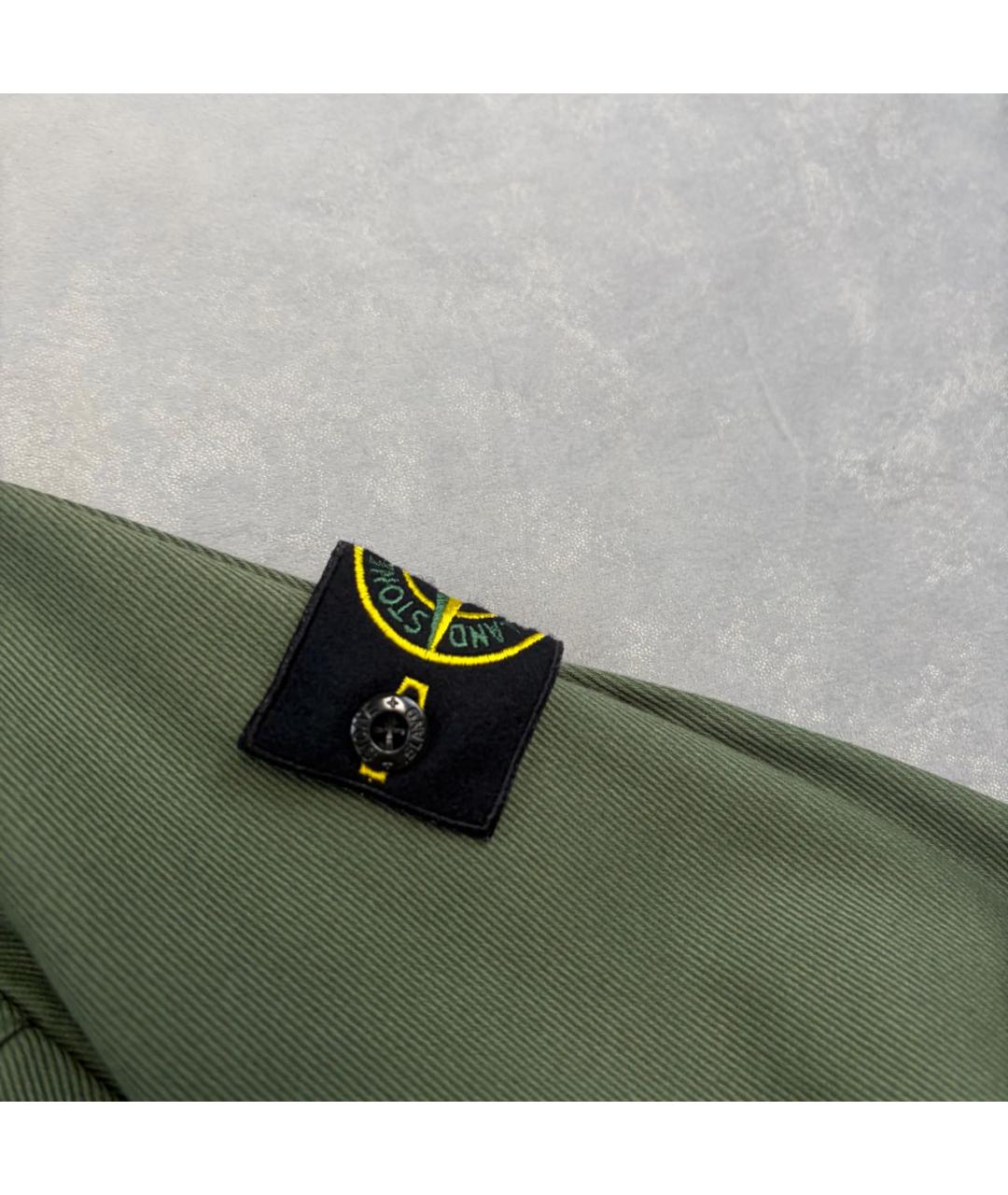 STONE ISLAND Зеленая хлопковая куртка, фото 3