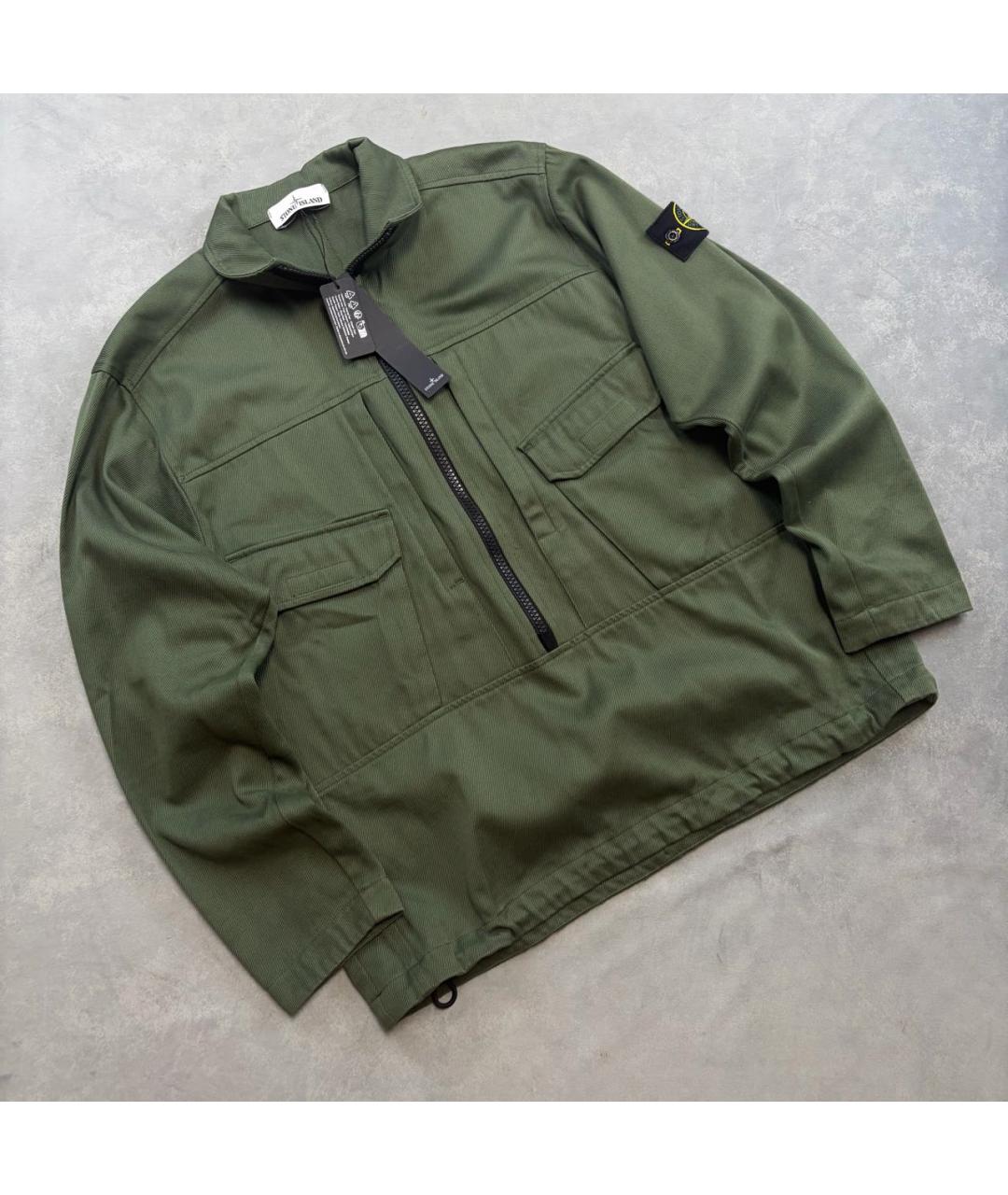 STONE ISLAND Зеленая хлопковая куртка, фото 6