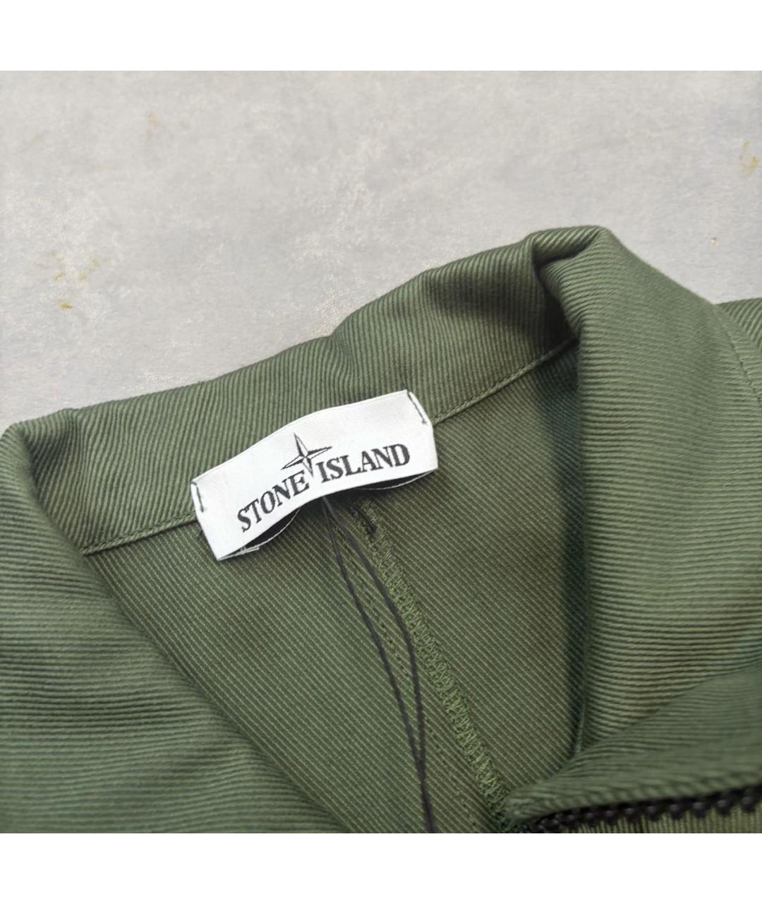 STONE ISLAND Зеленая хлопковая куртка, фото 4
