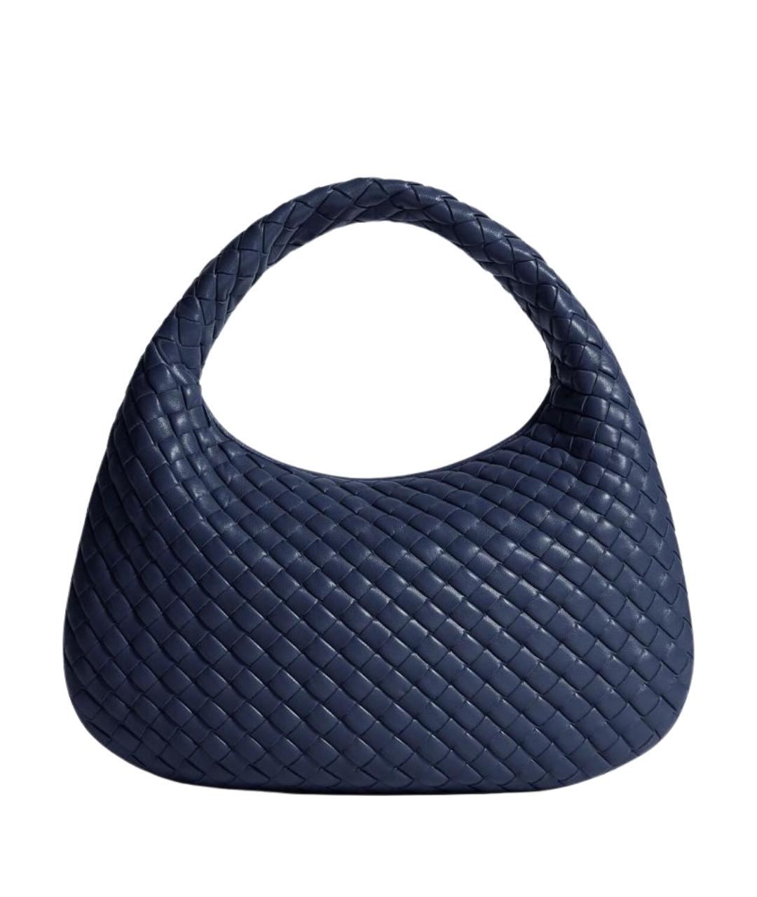 BOTTEGA VENETA Синяя кожаная сумка с короткими ручками, фото 1