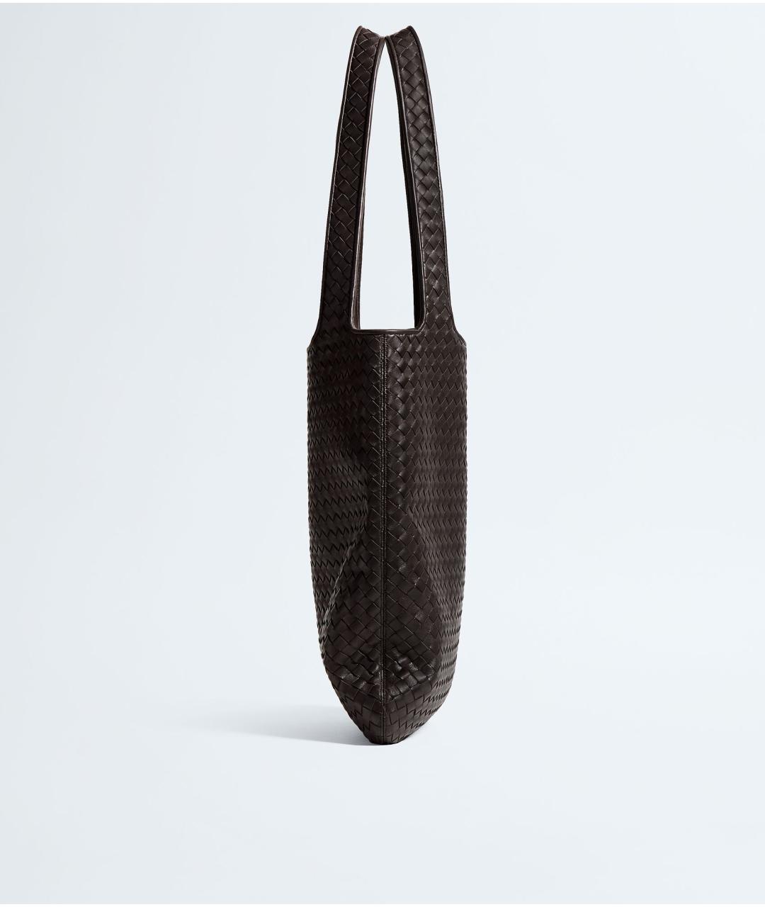 BOTTEGA VENETA Коричневая кожаная сумка тоут, фото 4