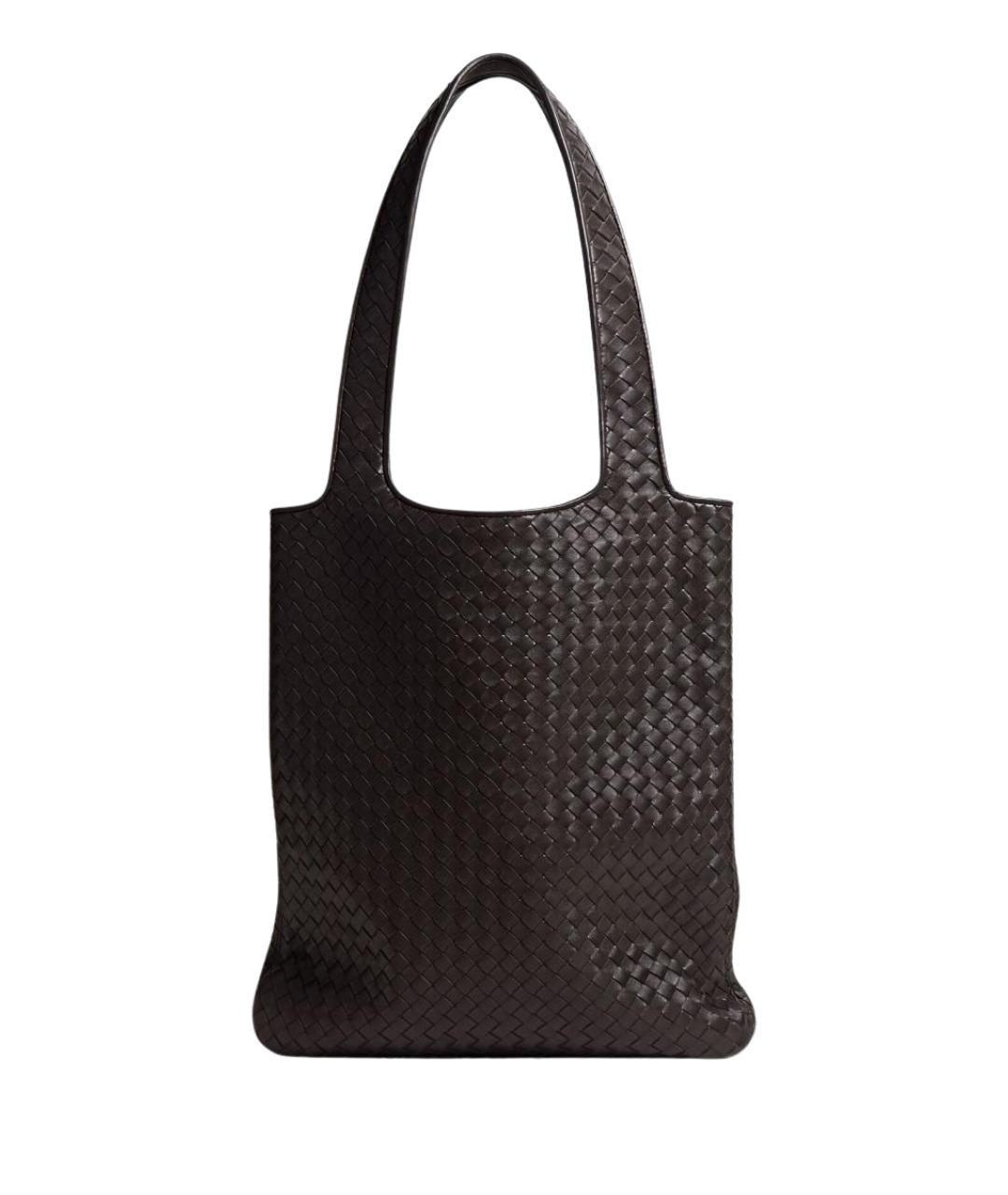 BOTTEGA VENETA Коричневая кожаная сумка тоут, фото 1