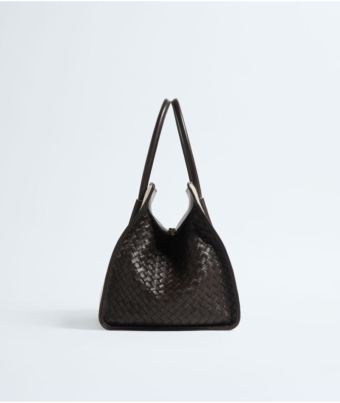 BOTTEGA VENETA Бежевая льняная сумка тоут, фото 4