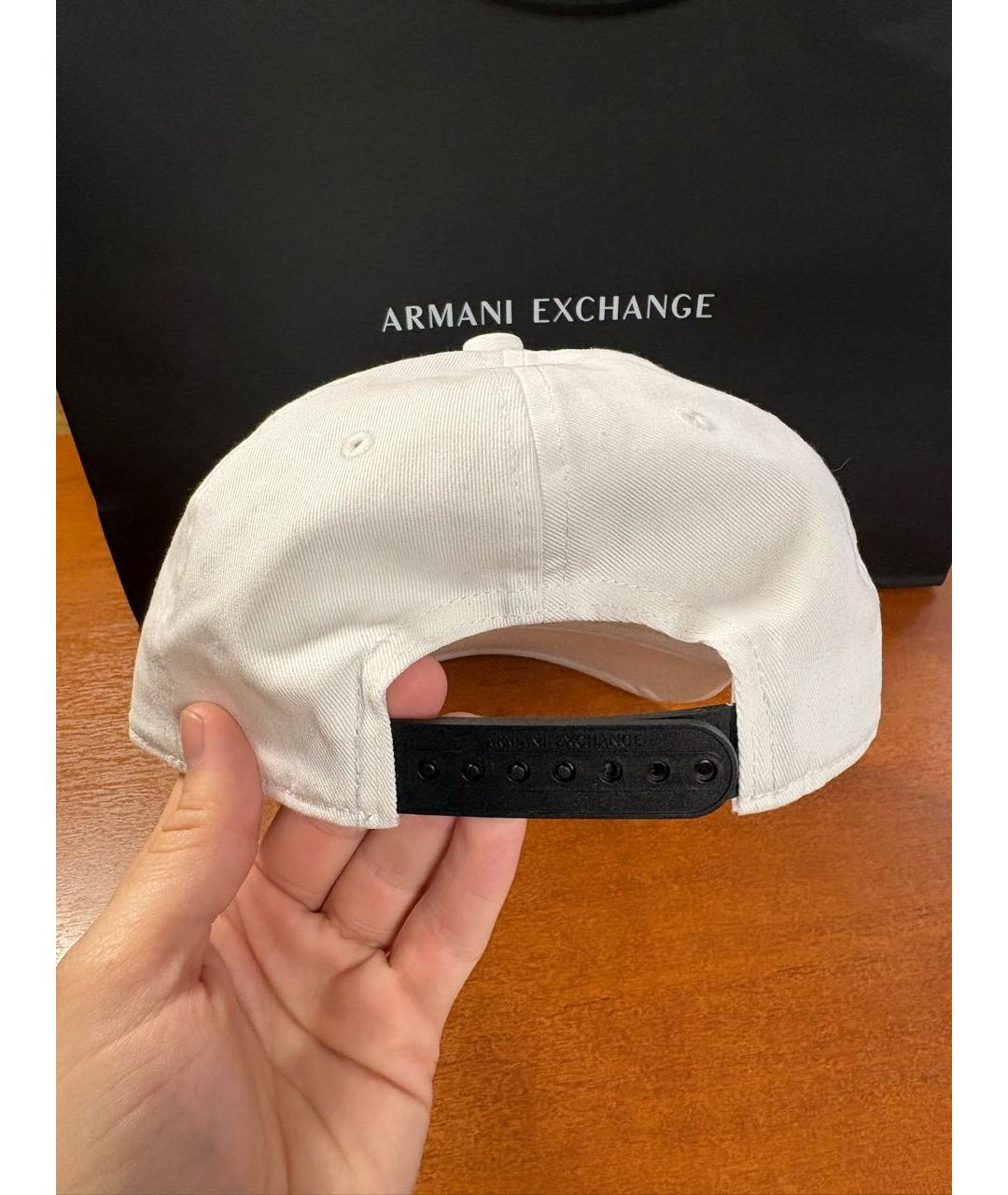 ARMANI EXCHANGE Белая хлопковая кепка/бейсболка, фото 3