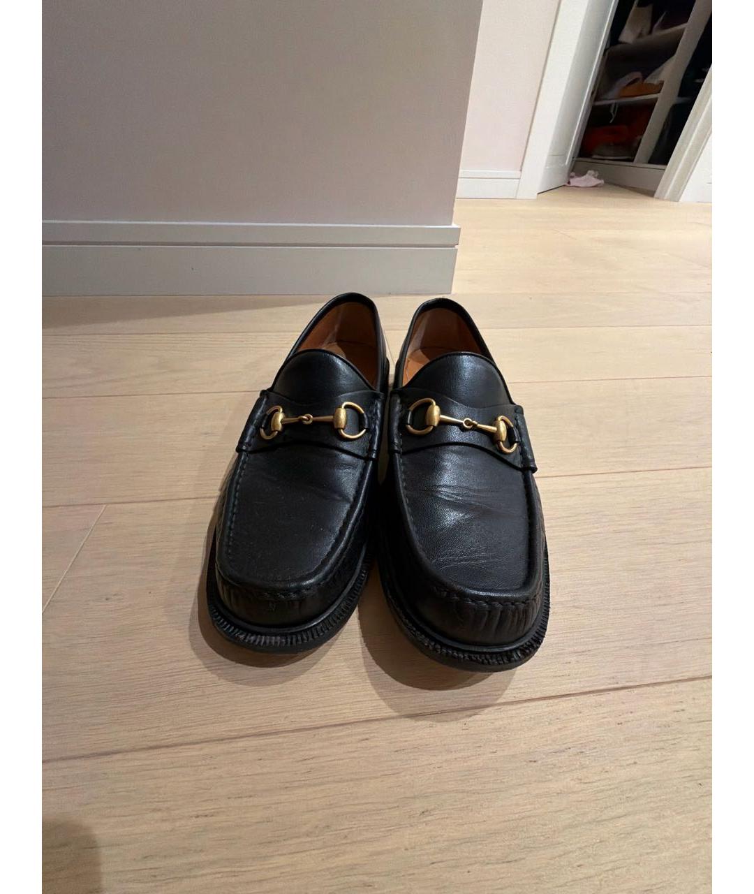 GUCCI Черные кожаные лоферы, фото 2