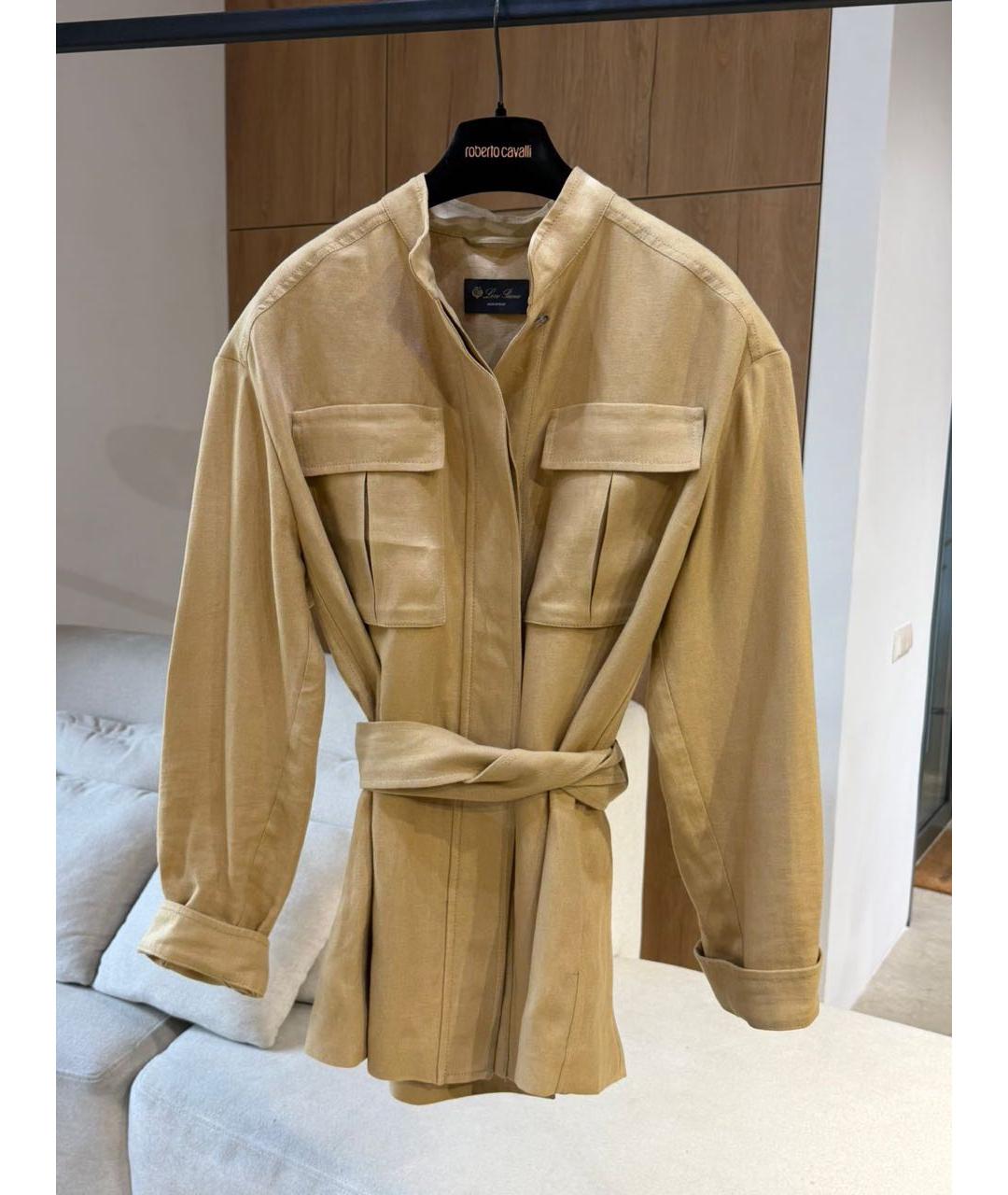 LORO PIANA Бежевая льняная куртка, фото 2