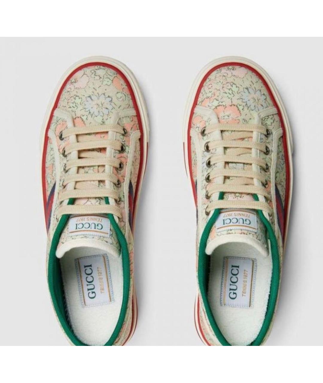 GUCCI Голубые текстильные кеды, фото 3