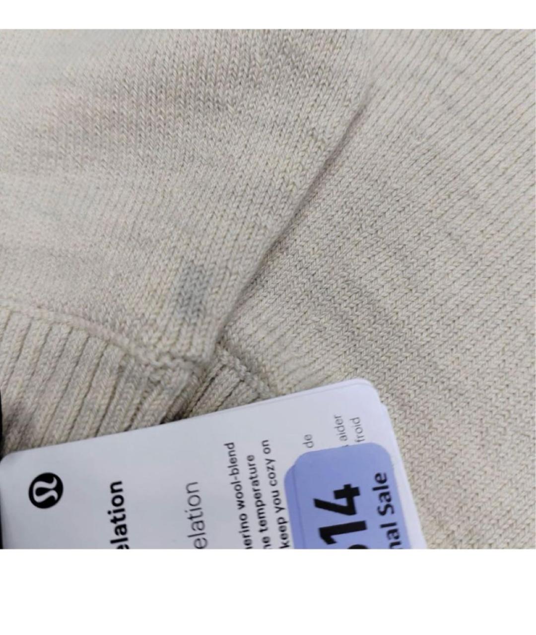 Lululemon Бежевые шерстяные перчатки, фото 4