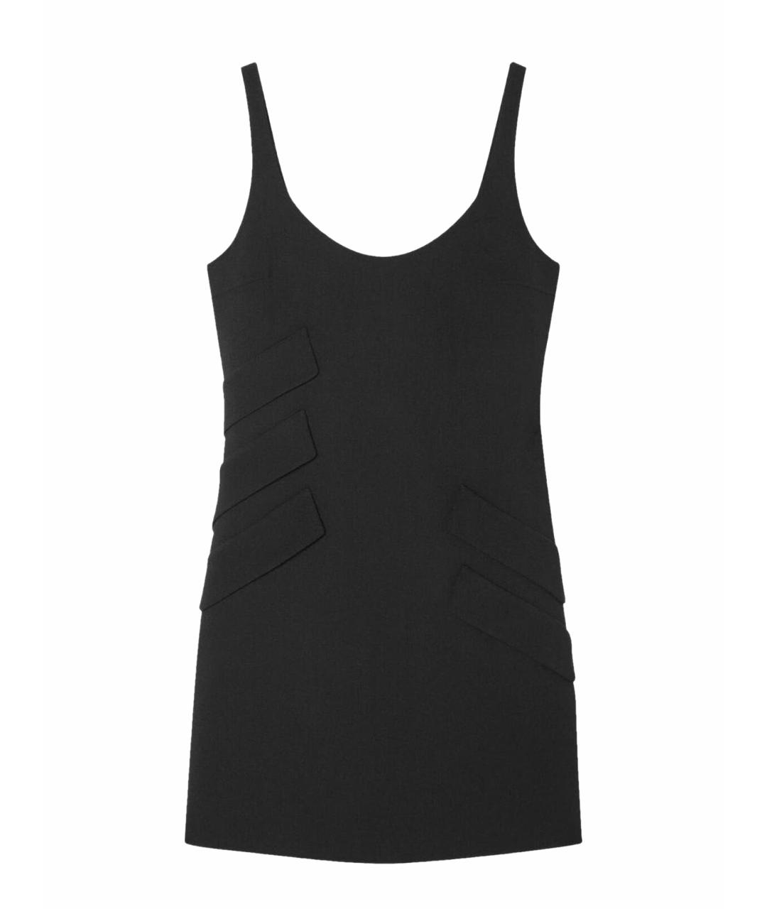 VERSACE Черное полиэстеровое коктейльное платье, фото 1
