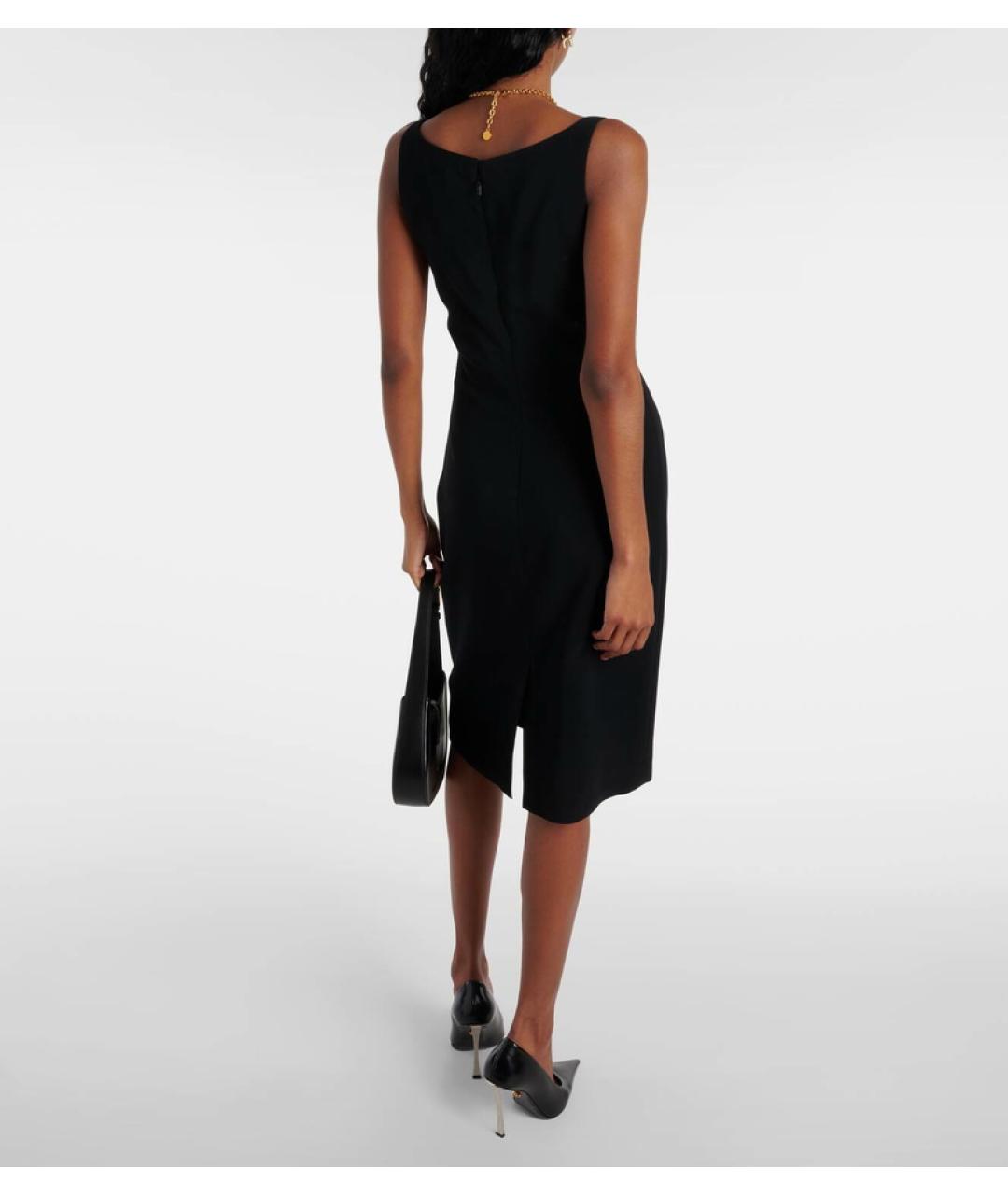 VERSACE Черное вискозное коктейльное платье, фото 3