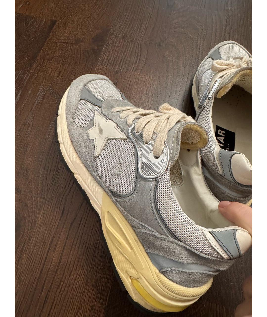 GOLDEN GOOSE Бежевые текстильные кроссовки, фото 5