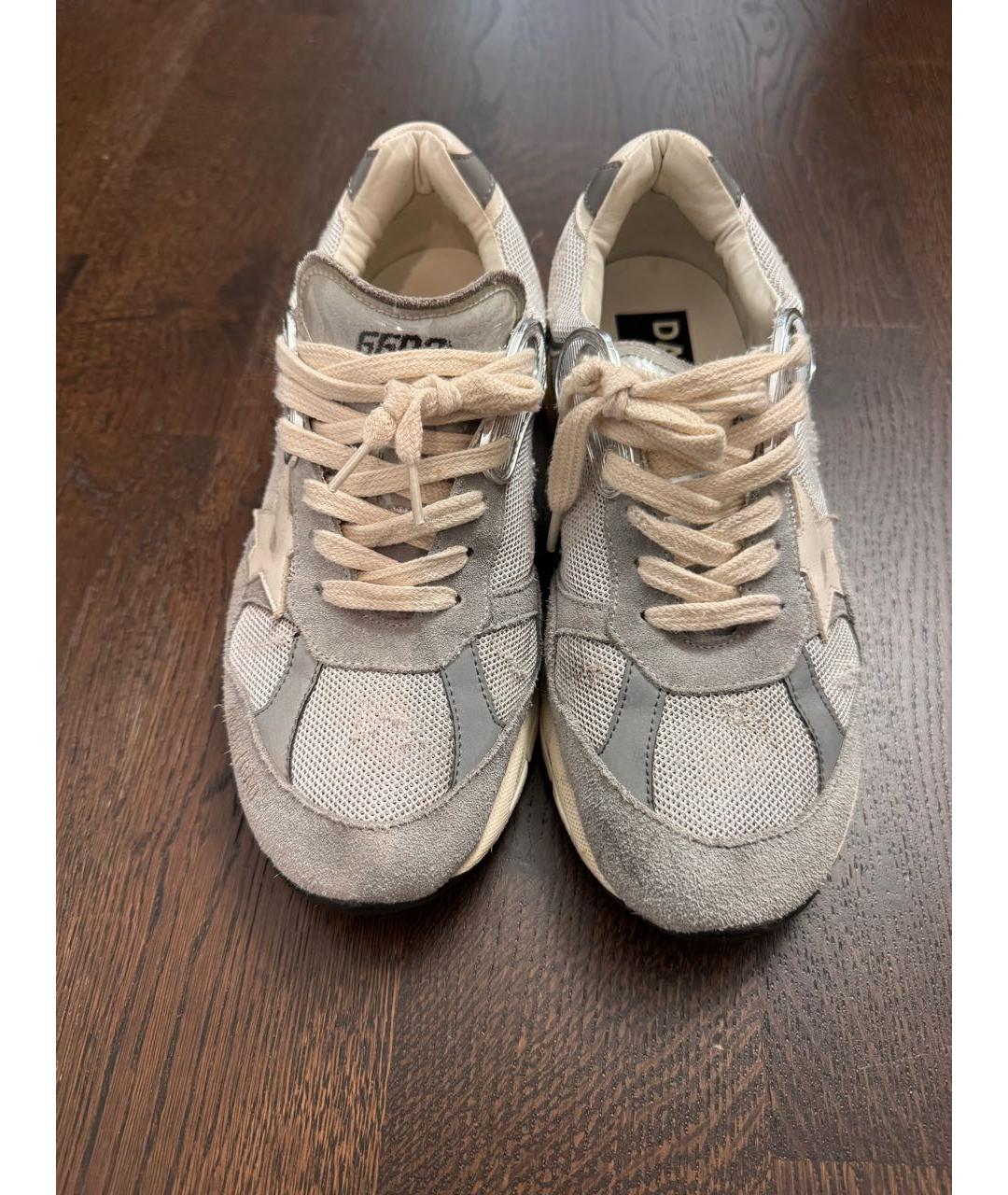 GOLDEN GOOSE Бежевые текстильные кроссовки, фото 2