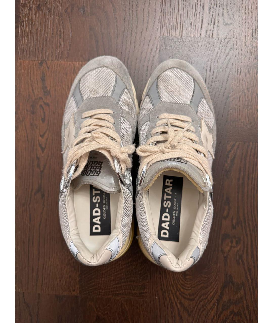 GOLDEN GOOSE Бежевые текстильные кроссовки, фото 3