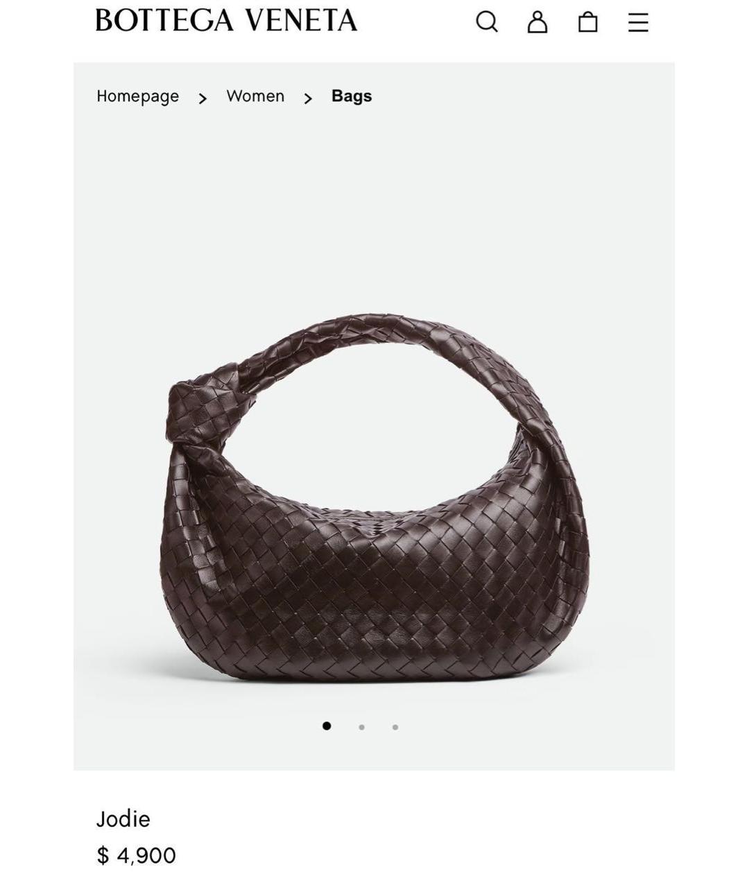 BOTTEGA VENETA Коричневая кожаная сумка с короткими ручками, фото 2
