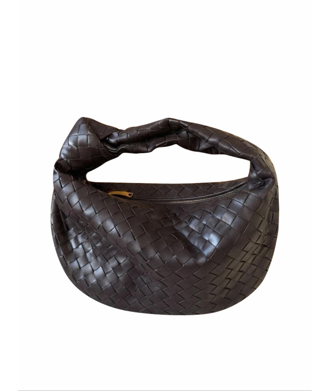 BOTTEGA VENETA Коричневая кожаная сумка с короткими ручками, фото 1