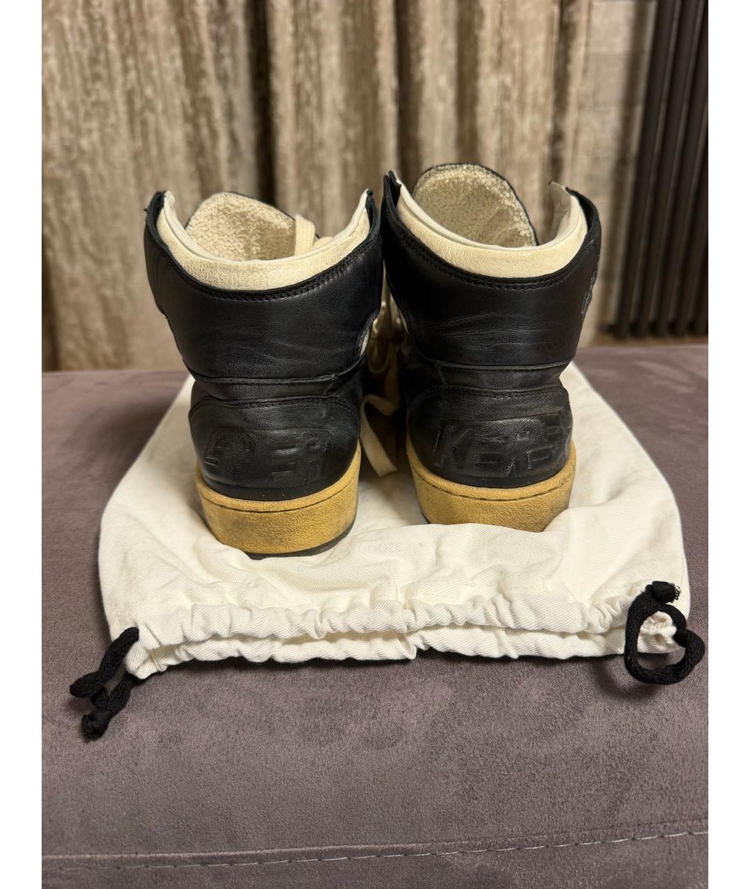 GOLDEN GOOSE Черные кожаные кеды, фото 4