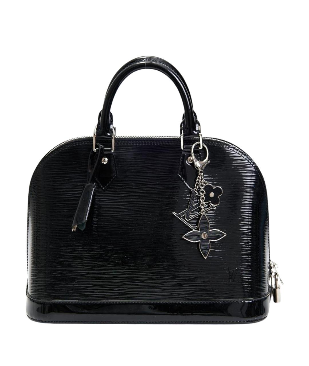 LOUIS VUITTON Черная кожаная сумка с короткими ручками, фото 1