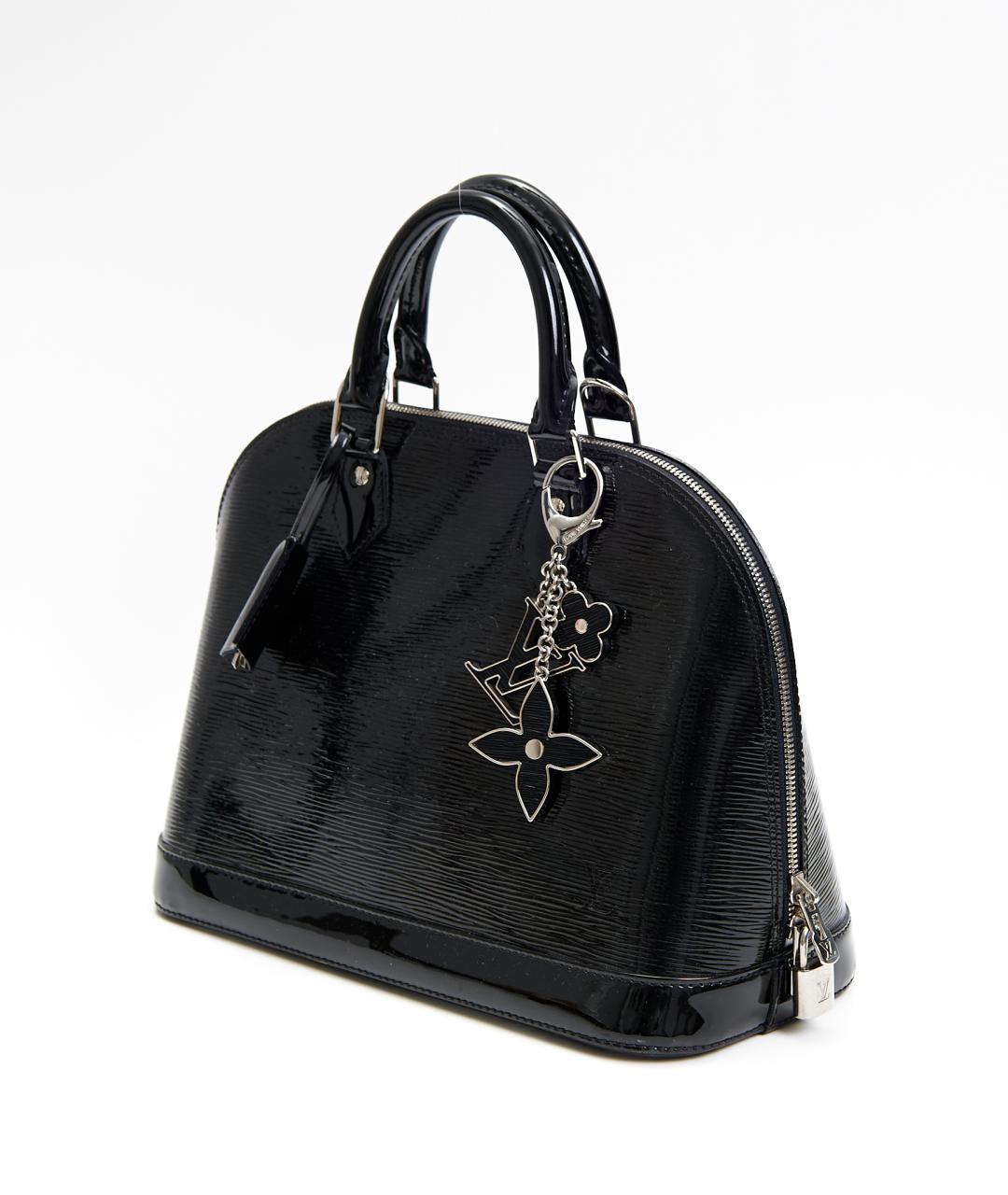 LOUIS VUITTON Черная кожаная сумка с короткими ручками, фото 2