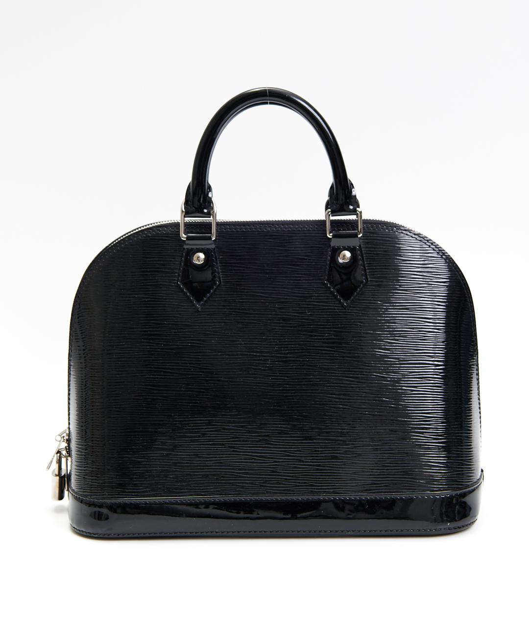 LOUIS VUITTON Черная кожаная сумка с короткими ручками, фото 3