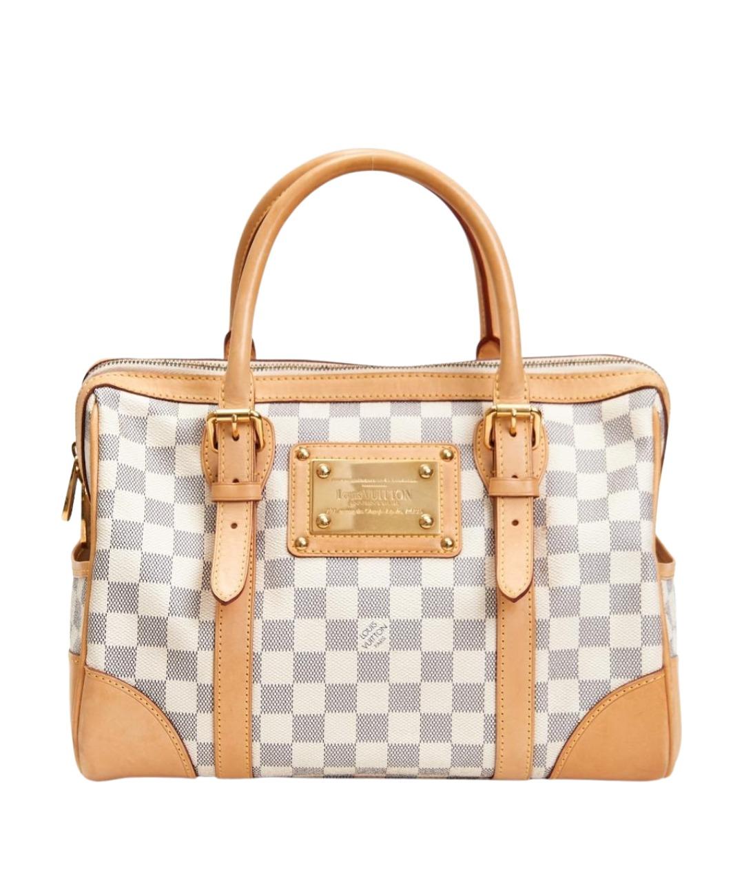 LOUIS VUITTON Белая сумка с короткими ручками из канвы, фото 1