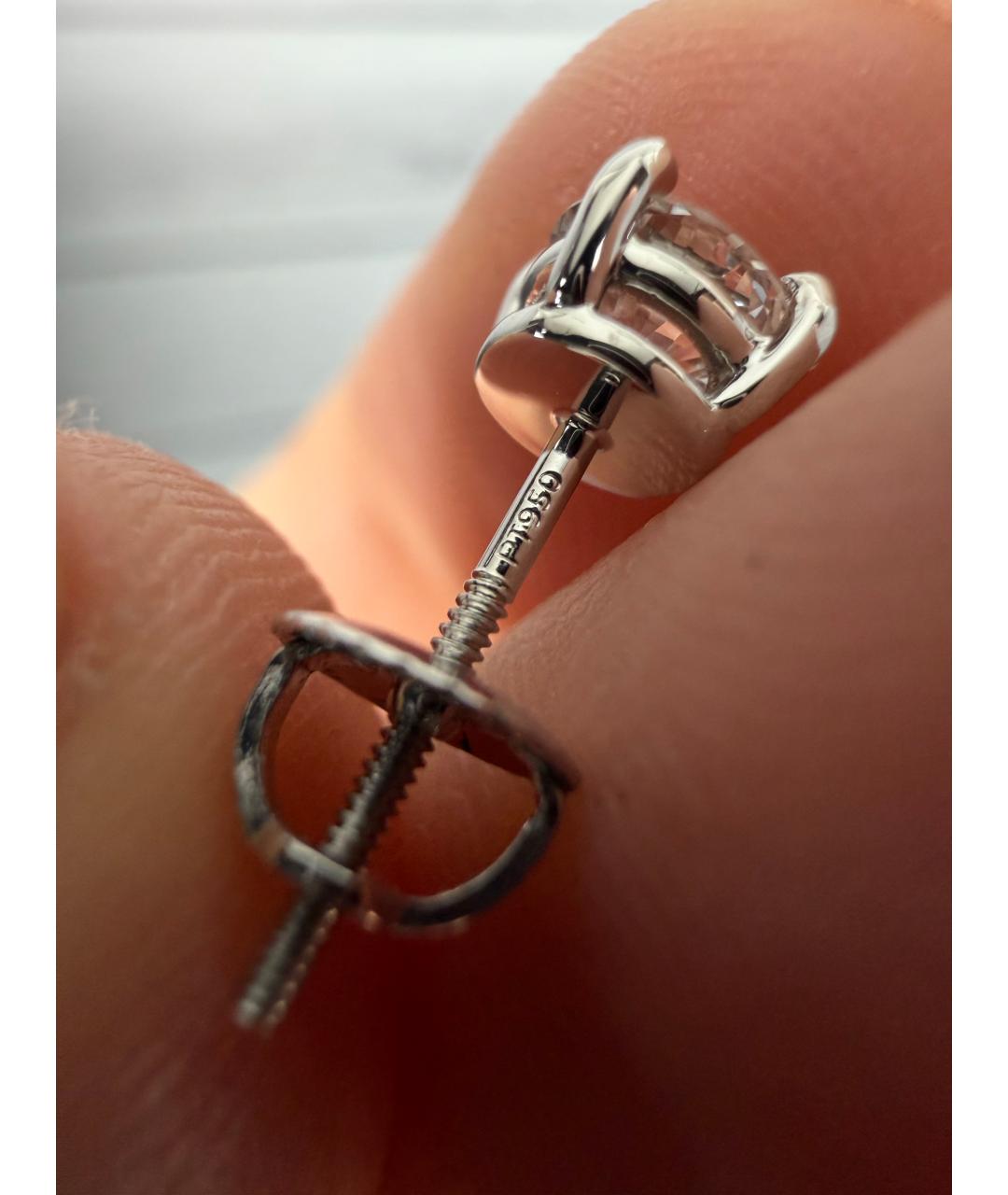 TIFFANY&CO Платиновые серьги, фото 4