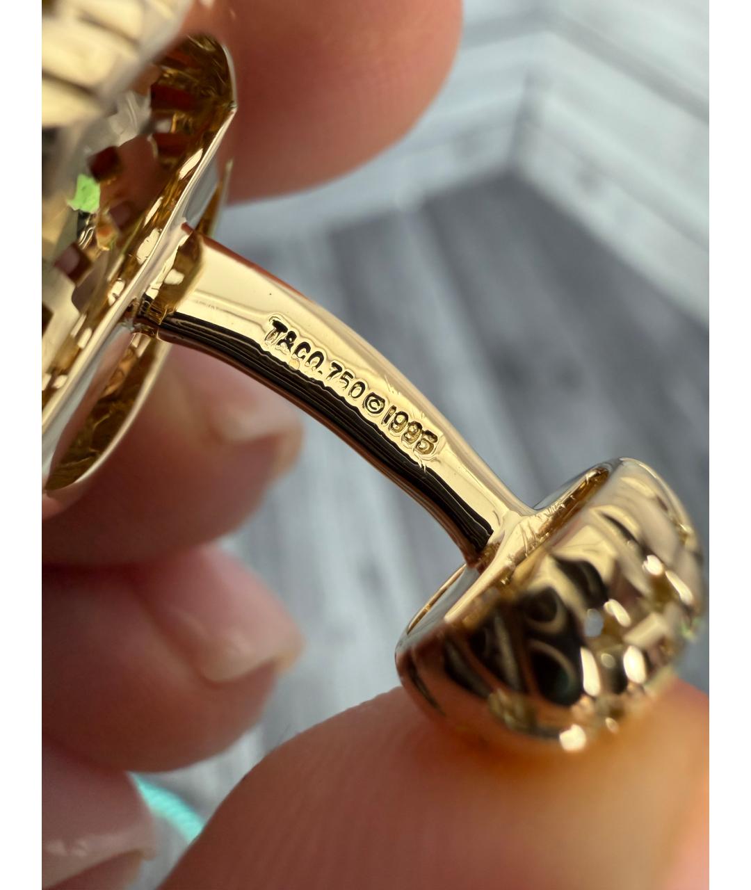 TIFFANY&CO Золотые запонки из желтого золота, фото 6